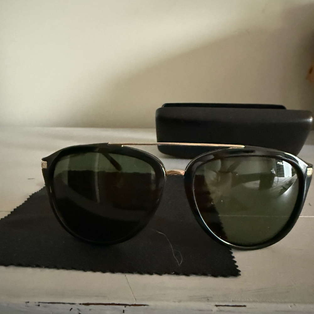 Versace Gold and Black Sunglasses